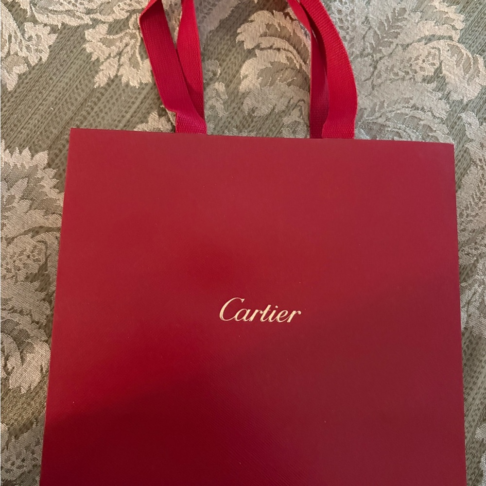 Cartier Red Gift Tote with Gold Logo
